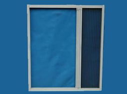 隐形纱窗实物图探秘 郑州市精工制造的产品展台风采